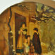 Alsatian terracotta dish painted decorative 19th century