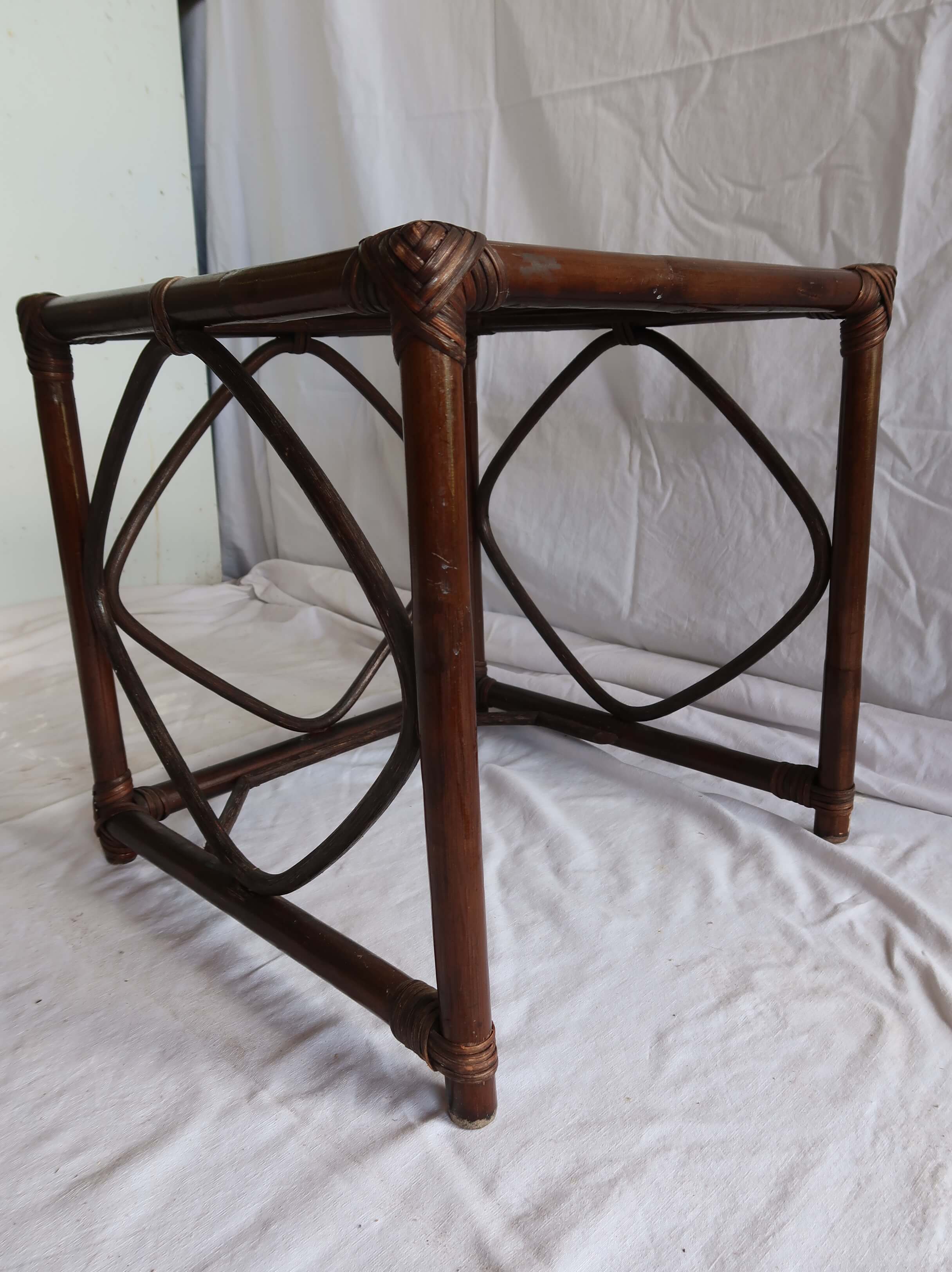 Rattan side coffee table