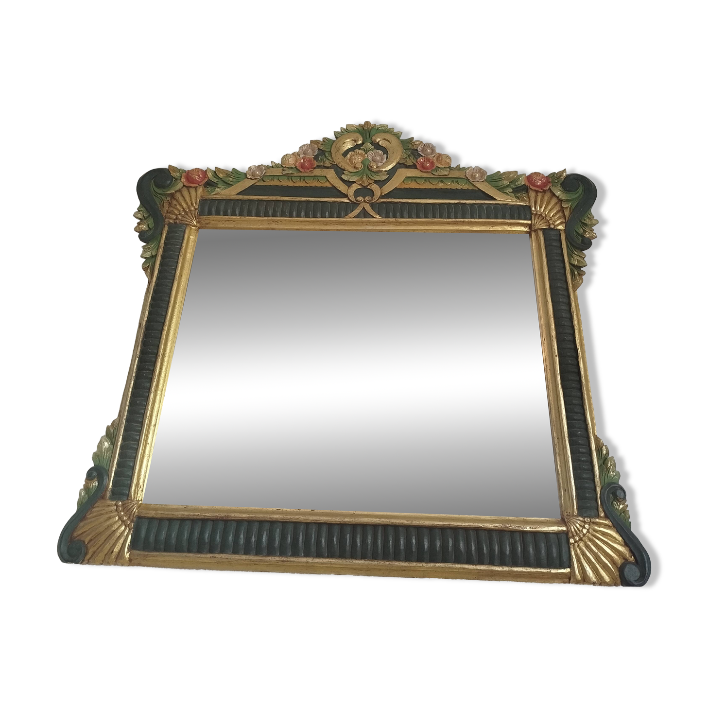 Art Deco floral mirror 1970