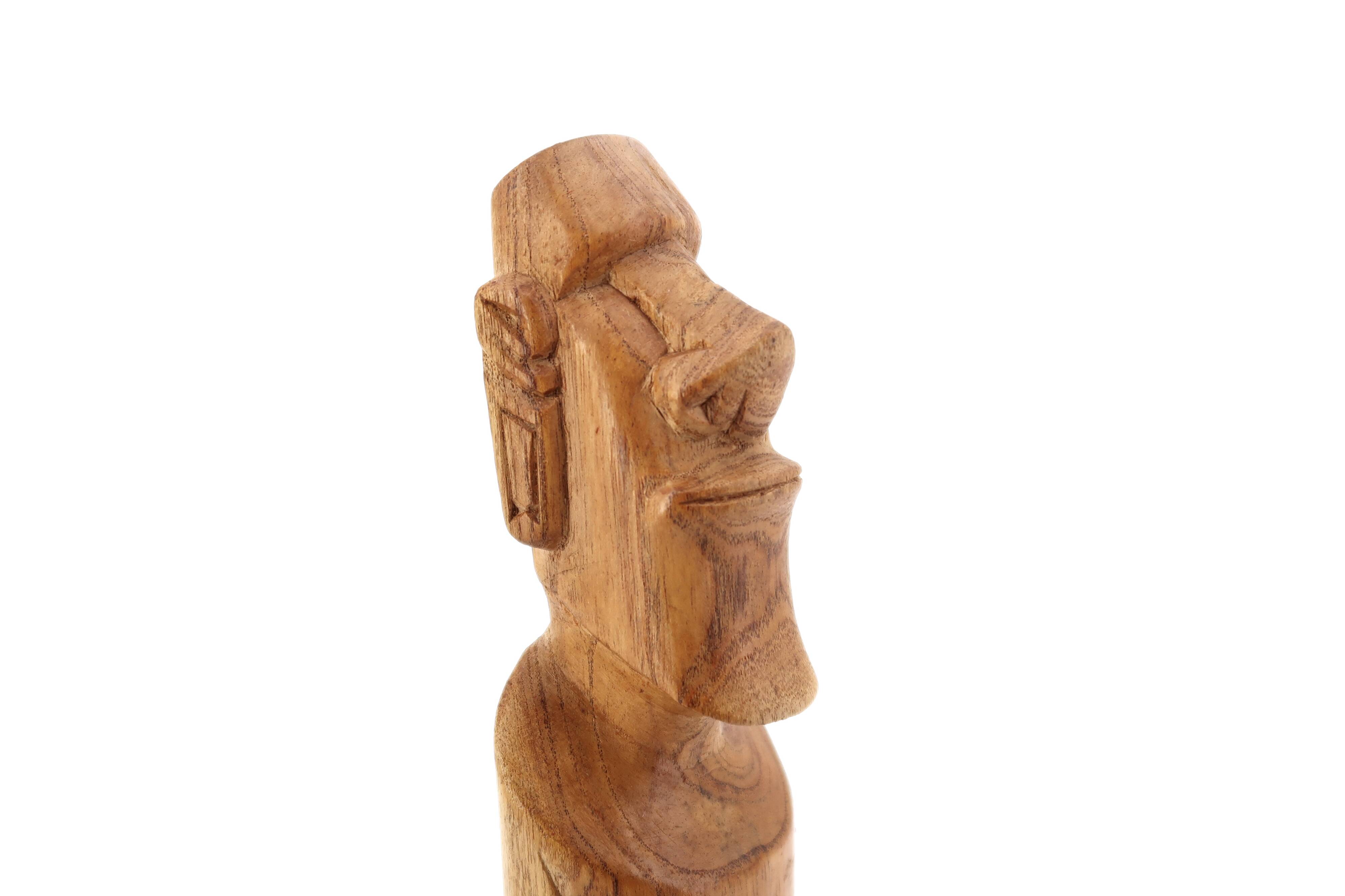 Moai wooden paperweight, 70s