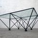 Table basse verre et acier