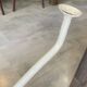 White square bistro table for bar café terrace garden metal 1950 white