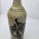 Vintage bottle vase in ceramic stoneware with fish decoration circa 1970/80.