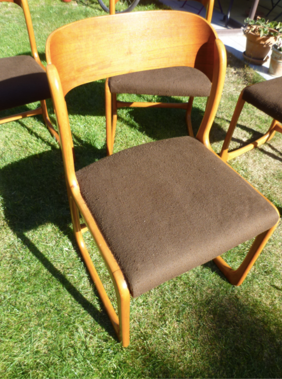 Set of 4 Baumann sleigh chairs