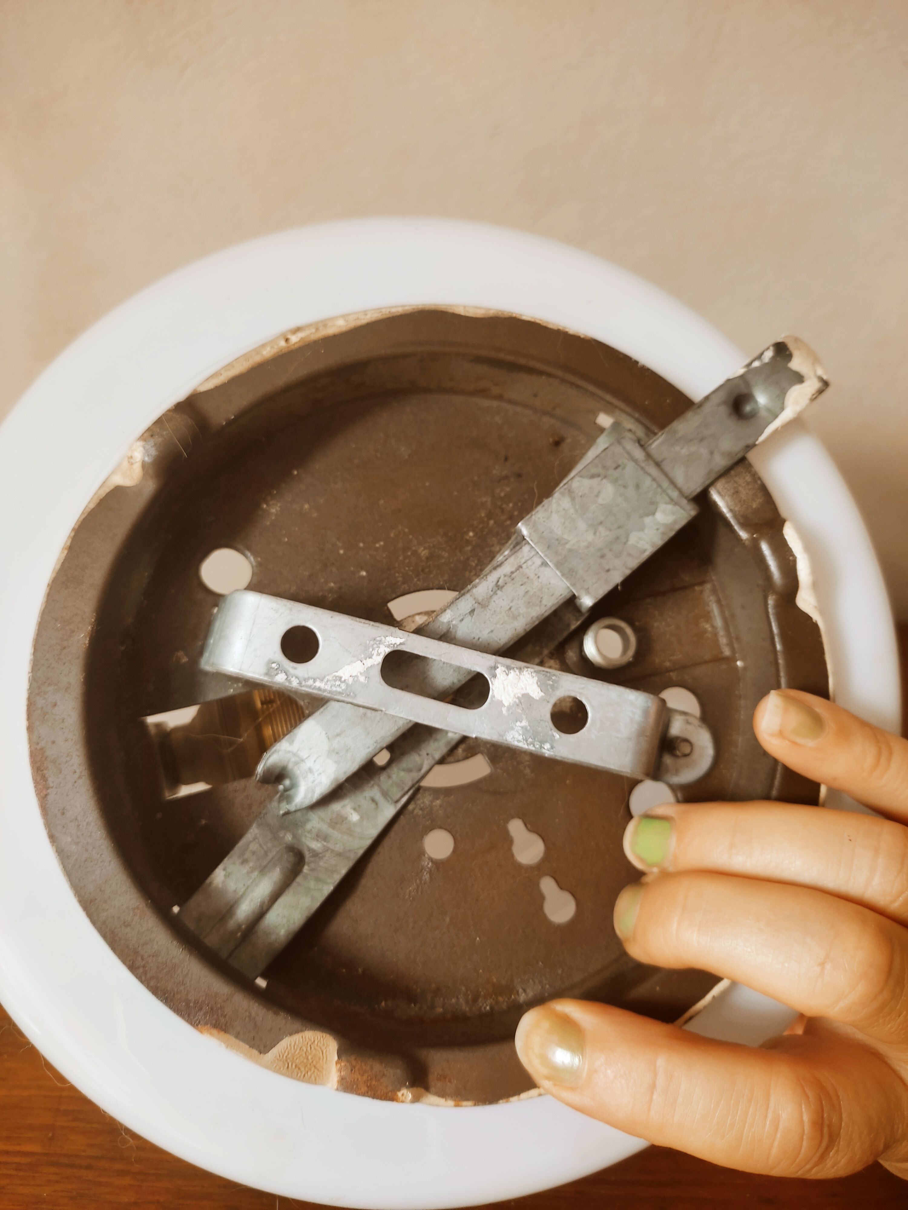 Ceiling lamp 20 cm round opaline