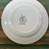 4 assiettes dessert art nouveau Moulin des Loups