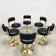 Vintage Swedish design brass low stools Borje Johanson