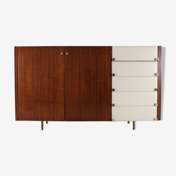 Rosewood and brass buffet by Roger Landault for Regy