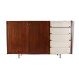 Rosewood and brass buffet by Roger Landault for Regy