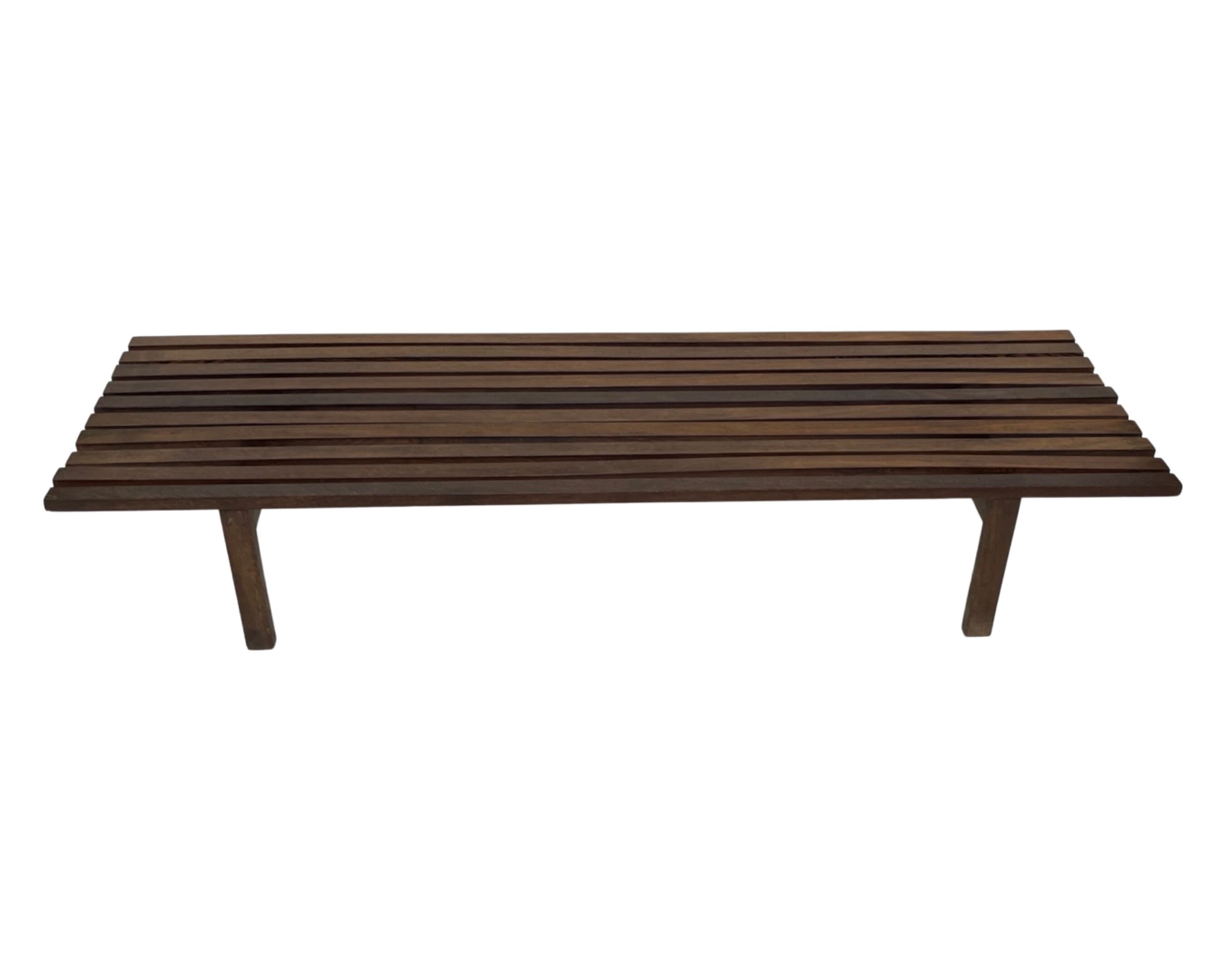 Slatted bench table wenge wood Martin Visser style 60's