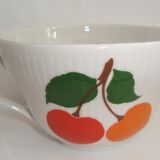 Duo cups and milk pot porcelain bavaria orange and vintage green 70
