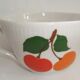 Duo tasses et pot à lait porcelaine bavaria orange et vert vintage 70