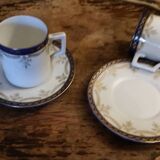 Porcelain coffee service, set of 4 cups and 4 saucers