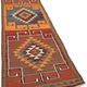 Turkish Handwoven Vintage Herki Kilim 90 cm x 318 cm