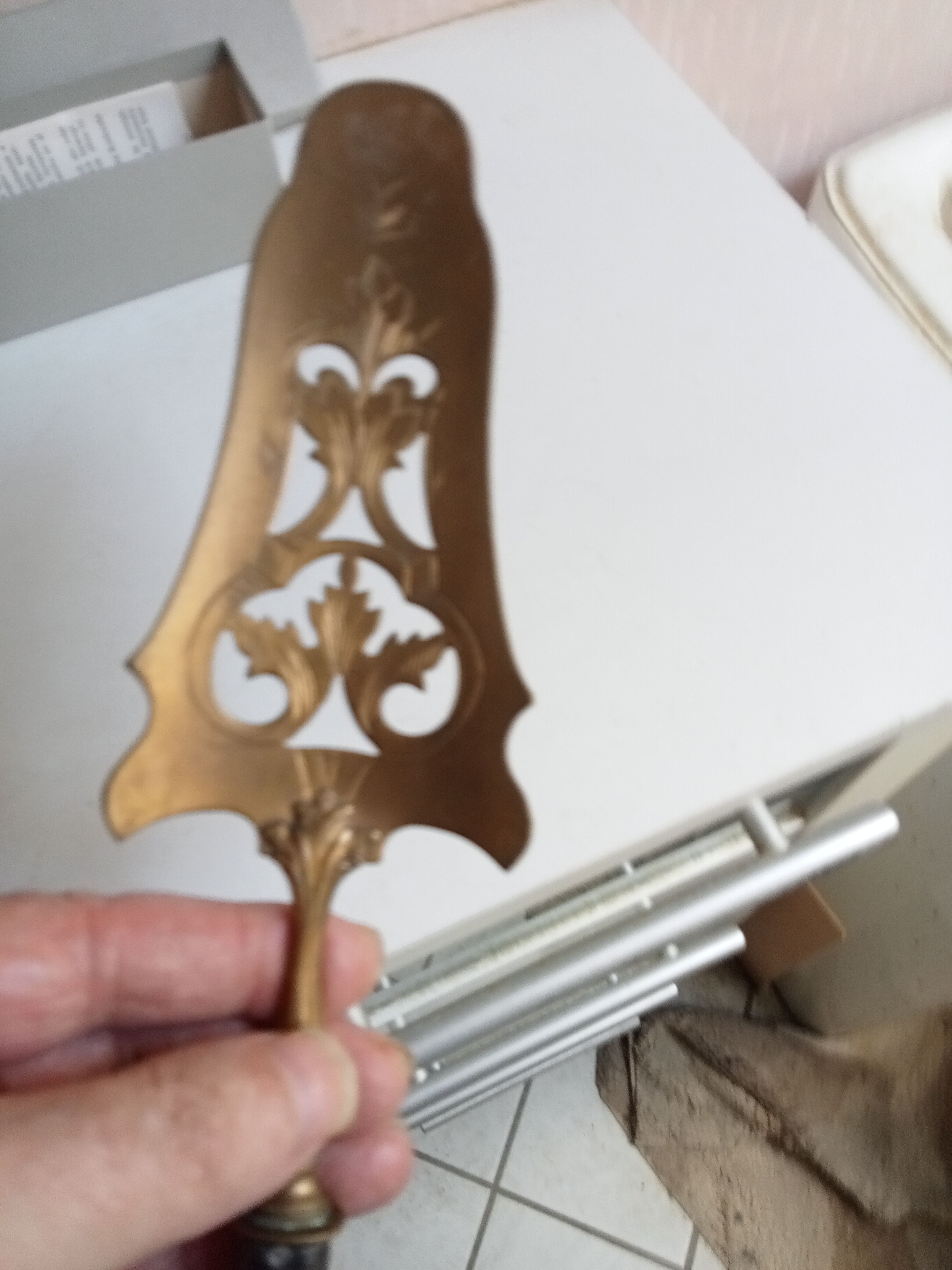 Pie peel XIXth in filled silver and vermeil
