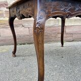 Rocaille louis xv style desk table in walnut provence 1920s