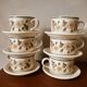 6 tasses à thé ou chocolat anglaises