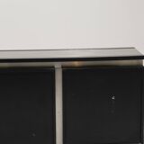 Brushed steel sideboard, lodovico acerbis, 1970s