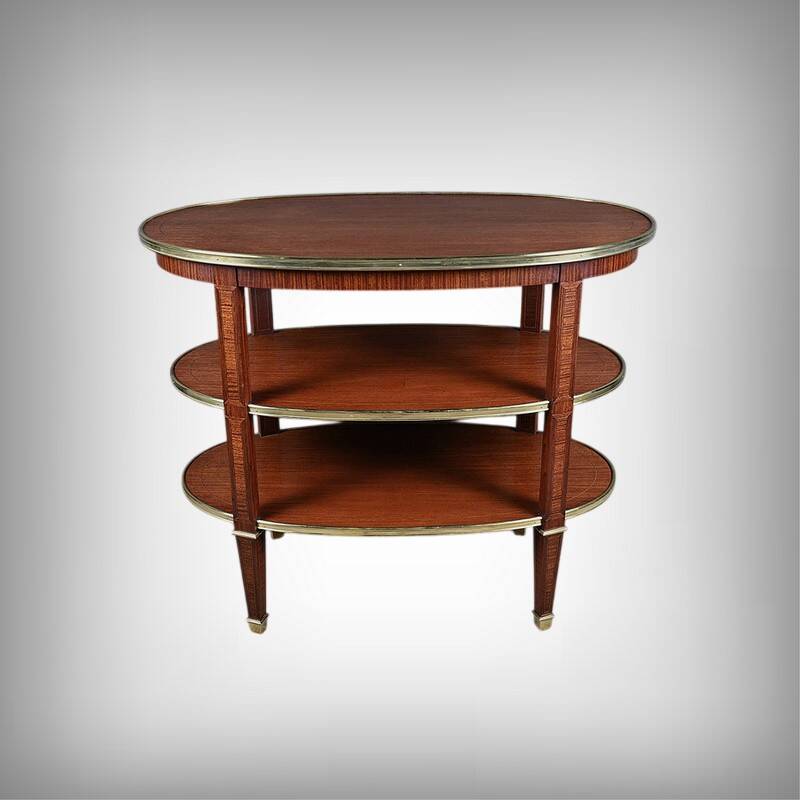 Dessert 3 trays in mahogany, Louis XVI style – 1900