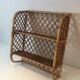 Rattan wall shelf. Attributed to Audoux-Minet