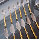Brutalist dessert cutlery set by David Marshall, Spain, 1970