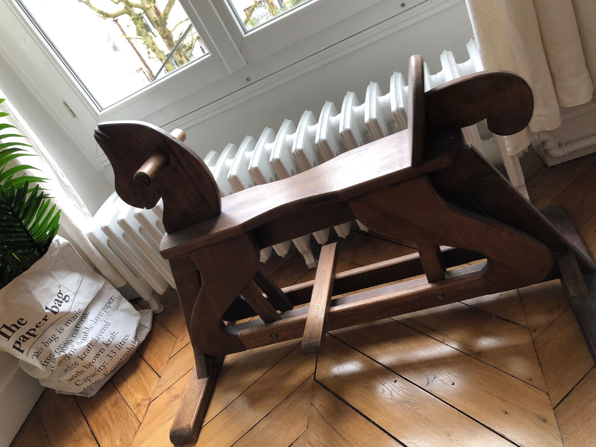 Wooden rocking horse