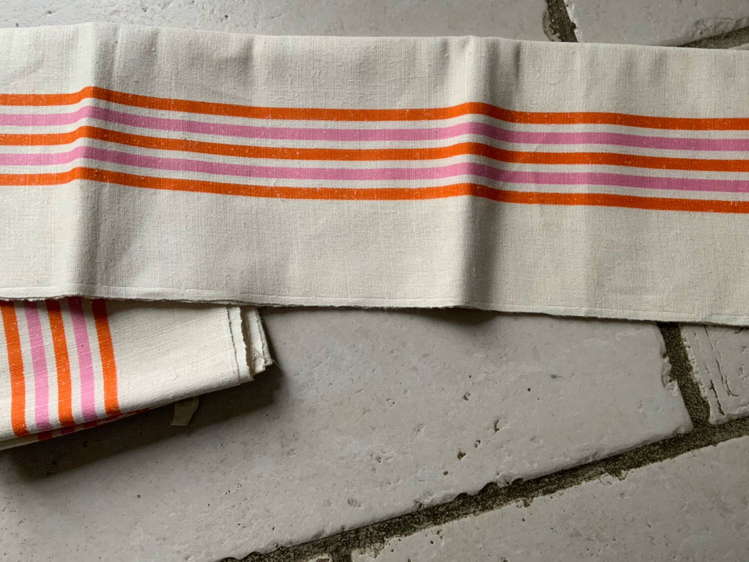 Trio of old new linen cotton XL mixed tea towels