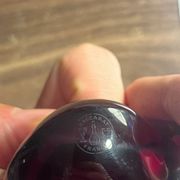 Baccarat red heart “amor” in crystal, stamped paperweight