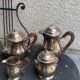 Coffee set in silver metal Orbrille hallmark