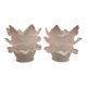 Paire de tulipes en pâte de verre couleur rose pâle