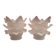Paire de tulipes en pâte de verre couleur rose pâle