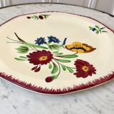 Pie dish Pexonne hand painted model "Ophelia" 40s