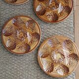 set of 12 ceramic oyster plates Atelier d'art du Reverney
