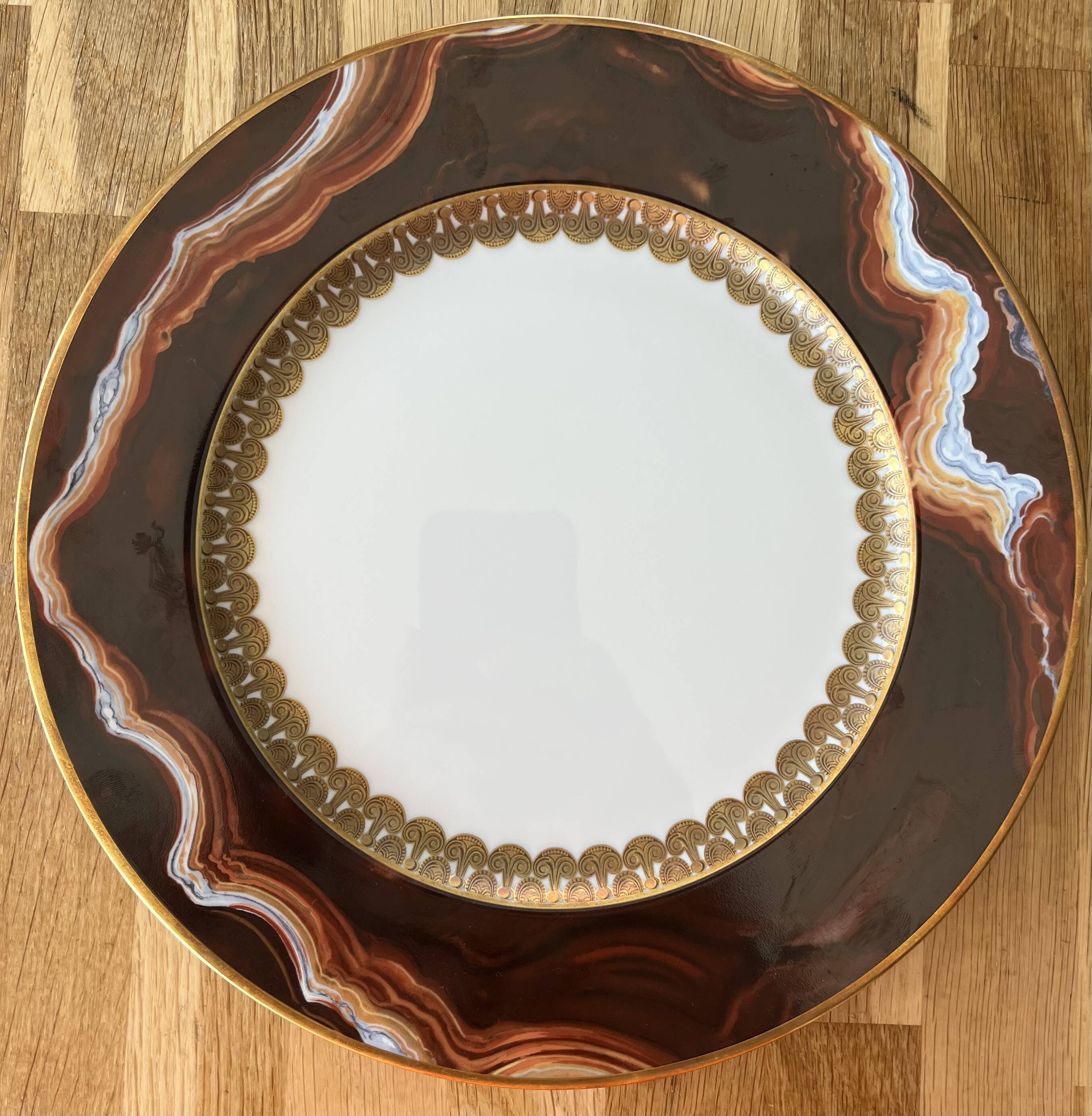 1 plate jacques garcia for bernardaud, limoges alabaster oriental model