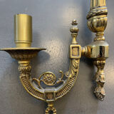 Pair of Art Deco gilt bronze wall sconces