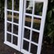 Old oak window H96.9xL81cm small panes