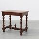 French Louis XIII Walnut Side Table with Drawer and Turned Legs, circa 1850