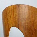 1960s Antonin Suman Set of Four Restored Dining Chairs in Walnut Finish