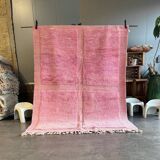 Tapis rose fait main traditionnelle 250cmx150cm