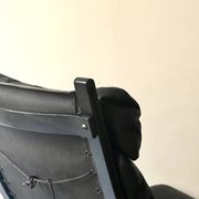 Scandinavian black leather armchair Siesta by Ingmar Relling, design 1970.