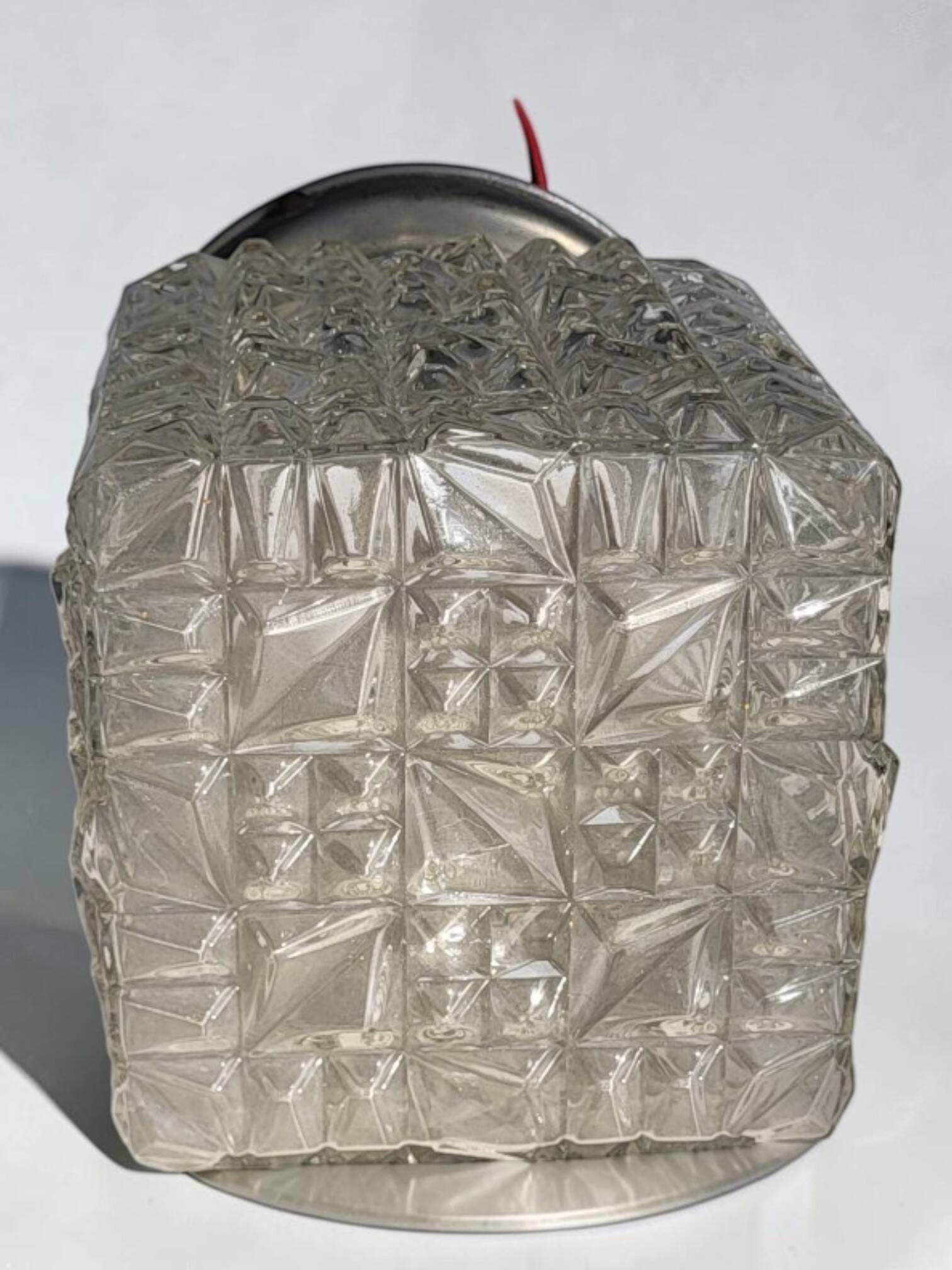 1950s glass ceiling light