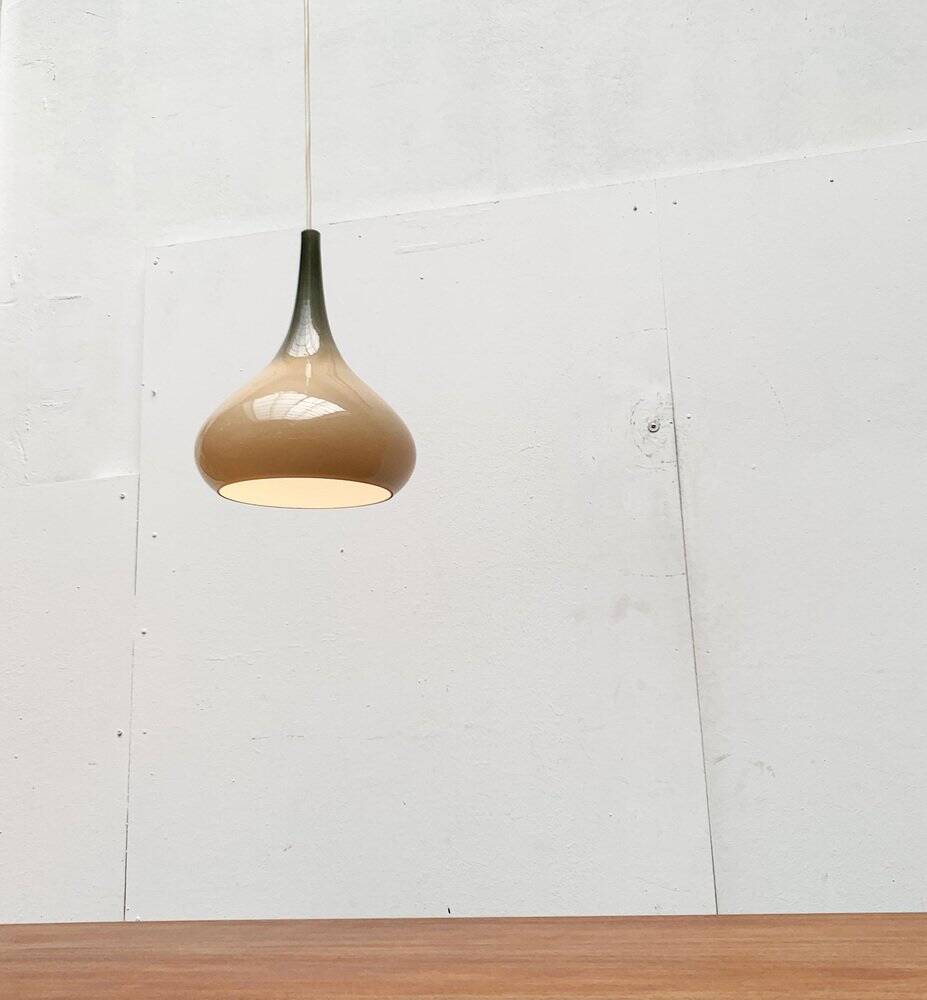 Mid-century Danish glass tulip pendant lamp by Nordisk Solar and Holmegaard, 1960s.