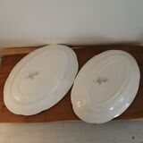 Digoin Sarreguemines oval presentation plates CONDEvintage model