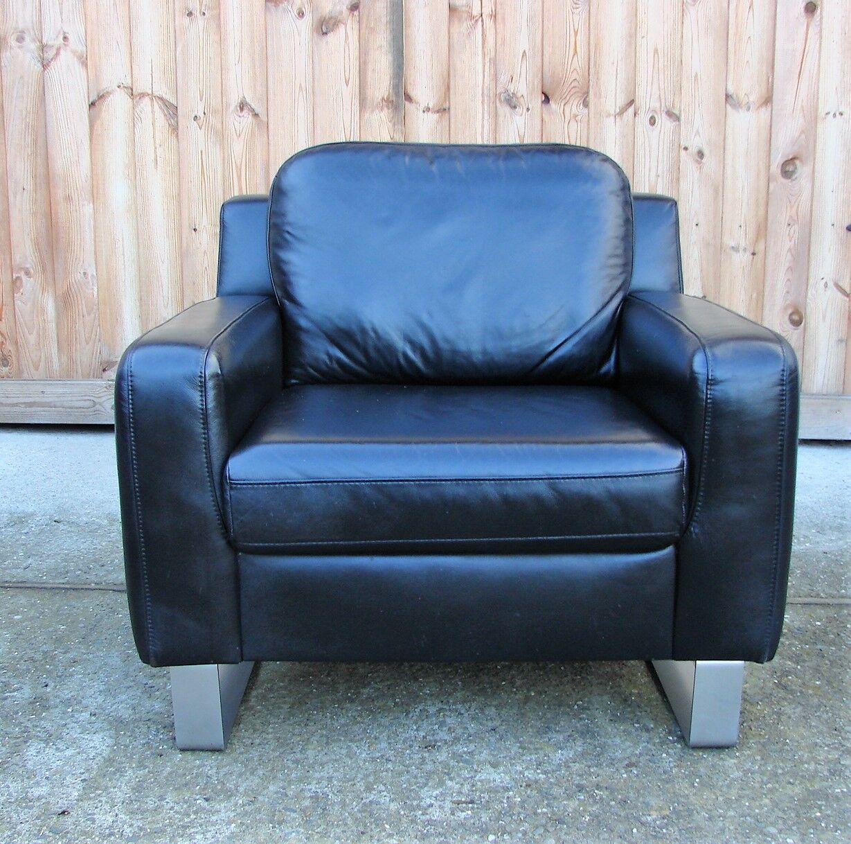 Musterring leather armchair, Germany 1980's.