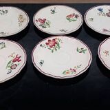 6 hand-painted Sarreguemines Strasbourg model saucers