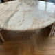Water droplet marble coffee table design from the 70s.