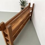 70s modernist shelf in solid elm