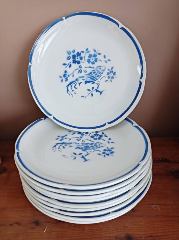 Lot de 10 assiettes plates Moulin des loups, Alain
