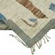 Hand-Knotted Tribal Unique 211 cm x 302 cm Blue Wool Carpet