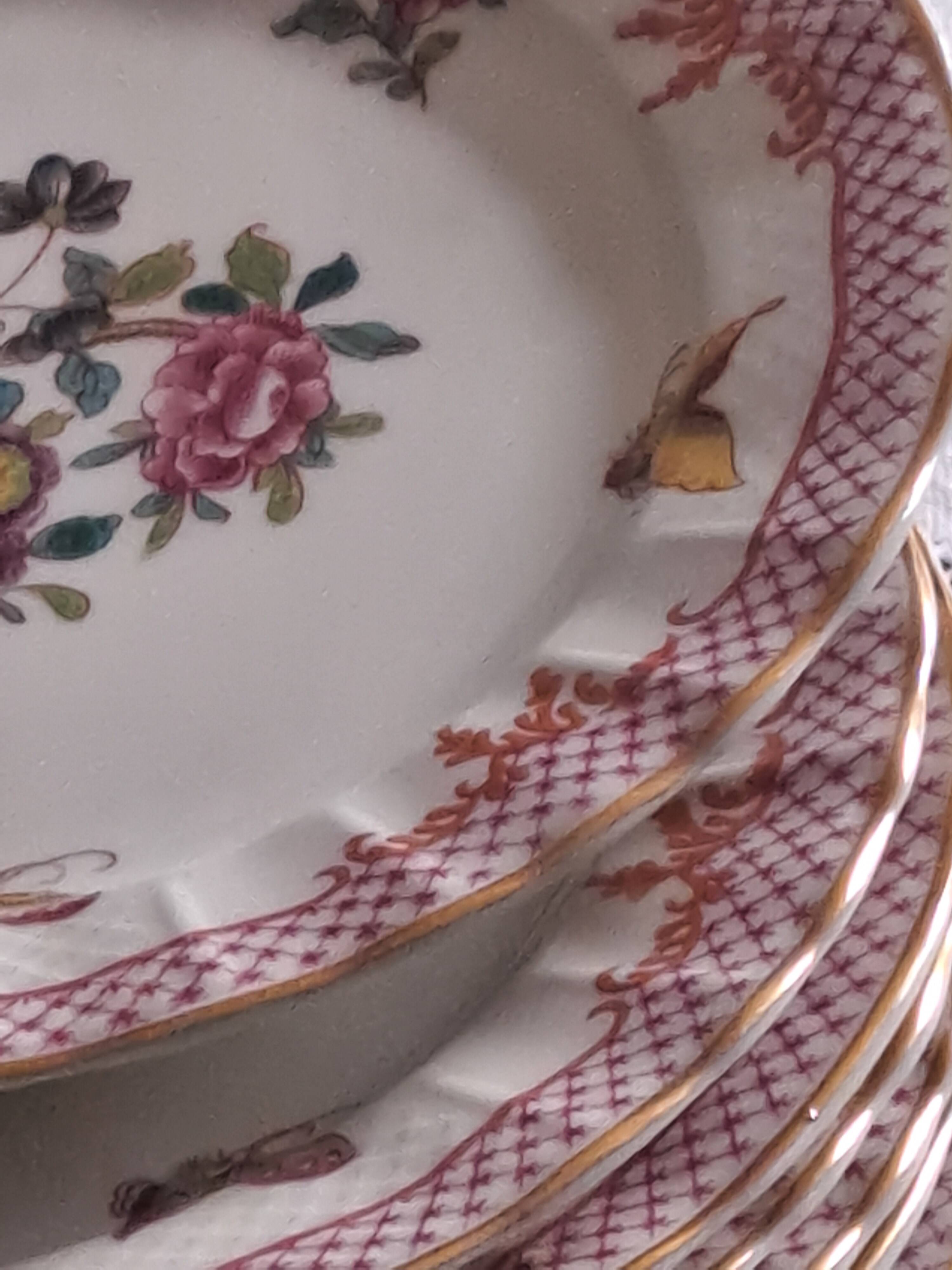 Assiettes à dessert Bernardeaud Limoges _Compagnie des  Indes